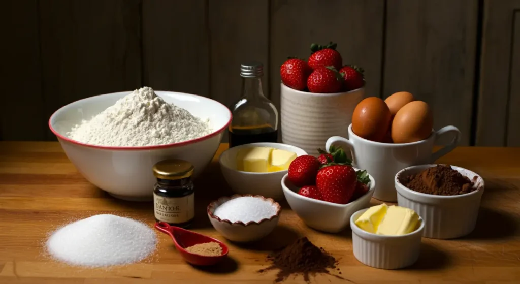Ingredients-for-a-Delicious-Heart-Cake