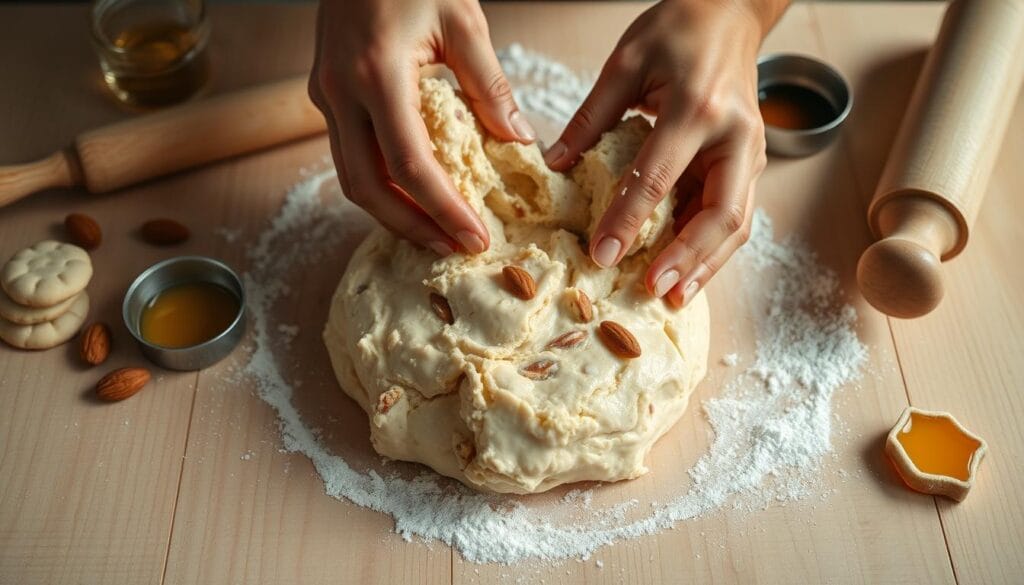 Ricciarelli with Honey dough preparation Ricciarelli with Honey dough preparation