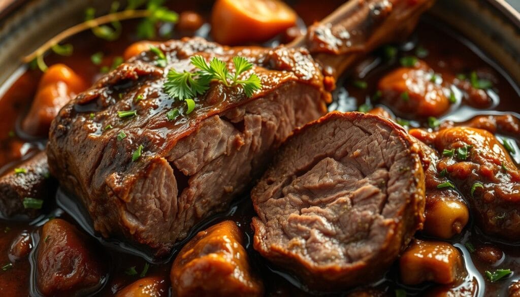 Slow-cooked beef