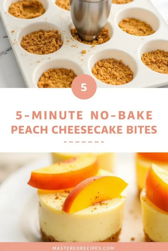 5-Minute No-Bake Peach Cheesecake Bites