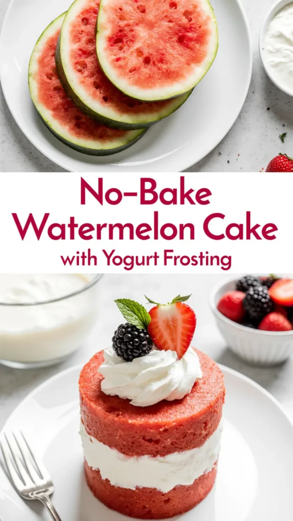 No-Bake-Watermelon-Cake-with-Yogurt-Frosting