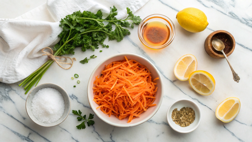 Ingredients for Hormone-Balancing Carrot Detox Salad