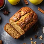 recipe card for cinnamon applesauce bread