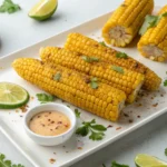 served corn ribs with lime