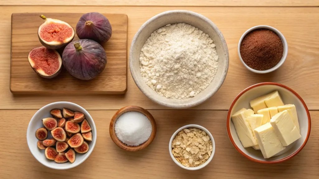 fig bar ingredients on kitchen counter