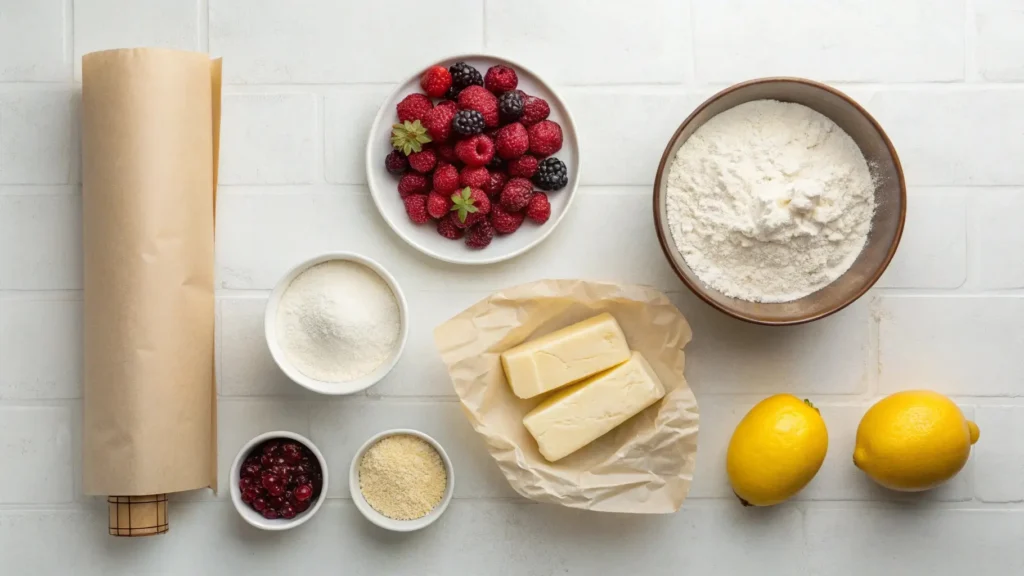 Mulberry cobbler bars ingredients