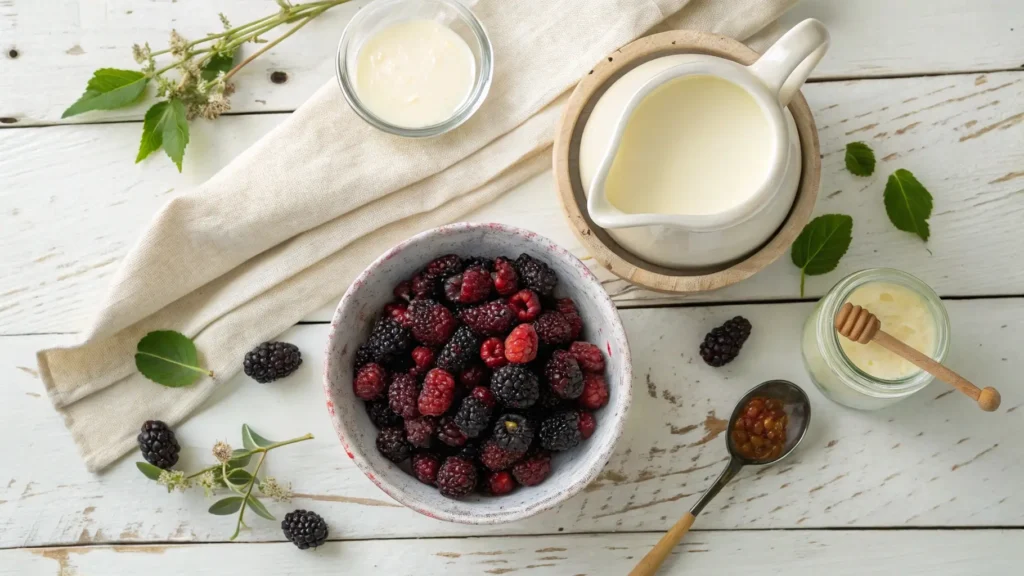 mulberry ice cream ingredients