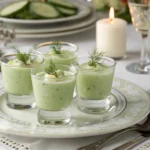 cucumber gazpacho keto party serving