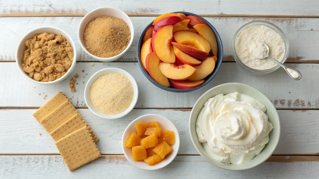 peach cheesecake bite ingredients
