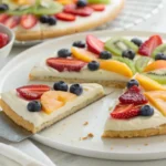 Sliced Fruit Pizza with Sugar Cookie Crust