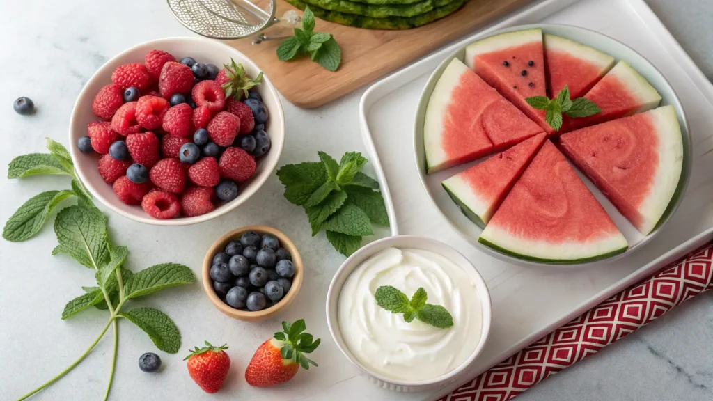 Ingredients for Tiered Watermelon Birthday Cake