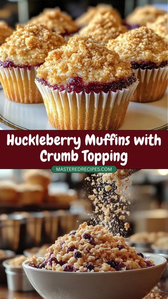 Bakery-Style-Fluffy-Huckleberry-Muffins-with-Crumb-Topping