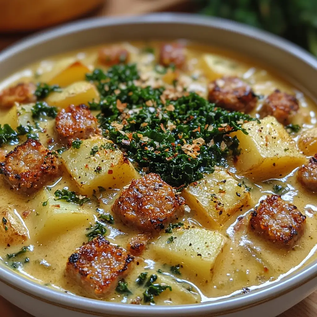 Creamy Tuscan Sausage Potato Soup - Mastered Recipes