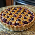 Easy-Wild-Huckleberry-Pie-Recipe-with-Golden-Crust-Final-Dish