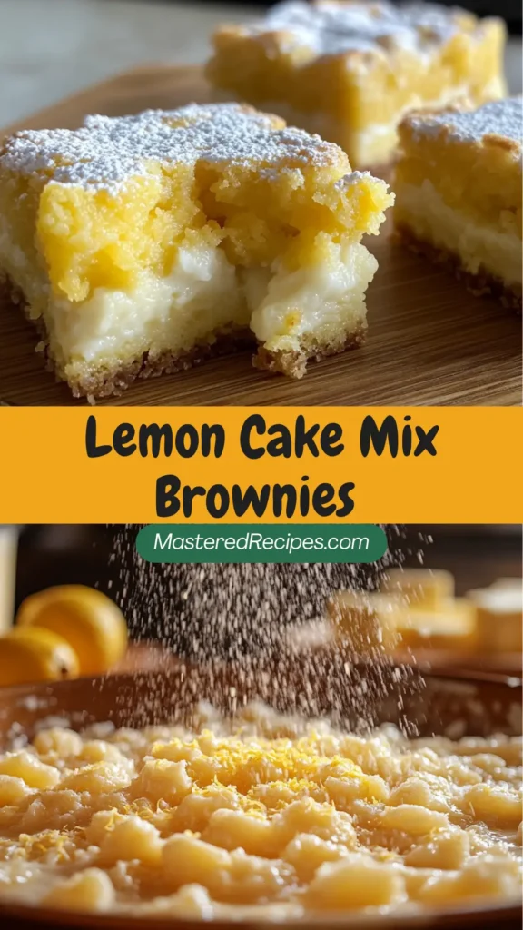 lemon-cake-mix-brownies-preparation