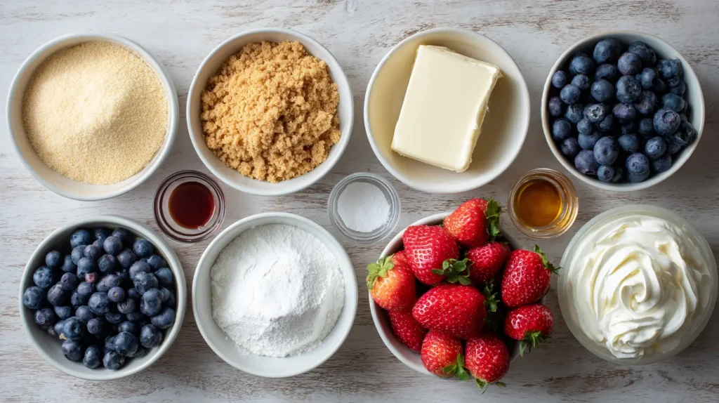 Mini-4th-of-July-Cheesecake-Cups-ingredients