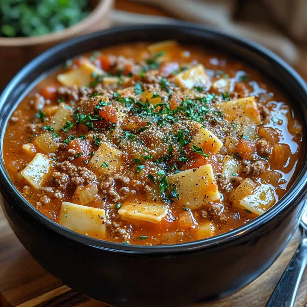 Crockpot-Lasagna-Soup-Recipe-Preparation