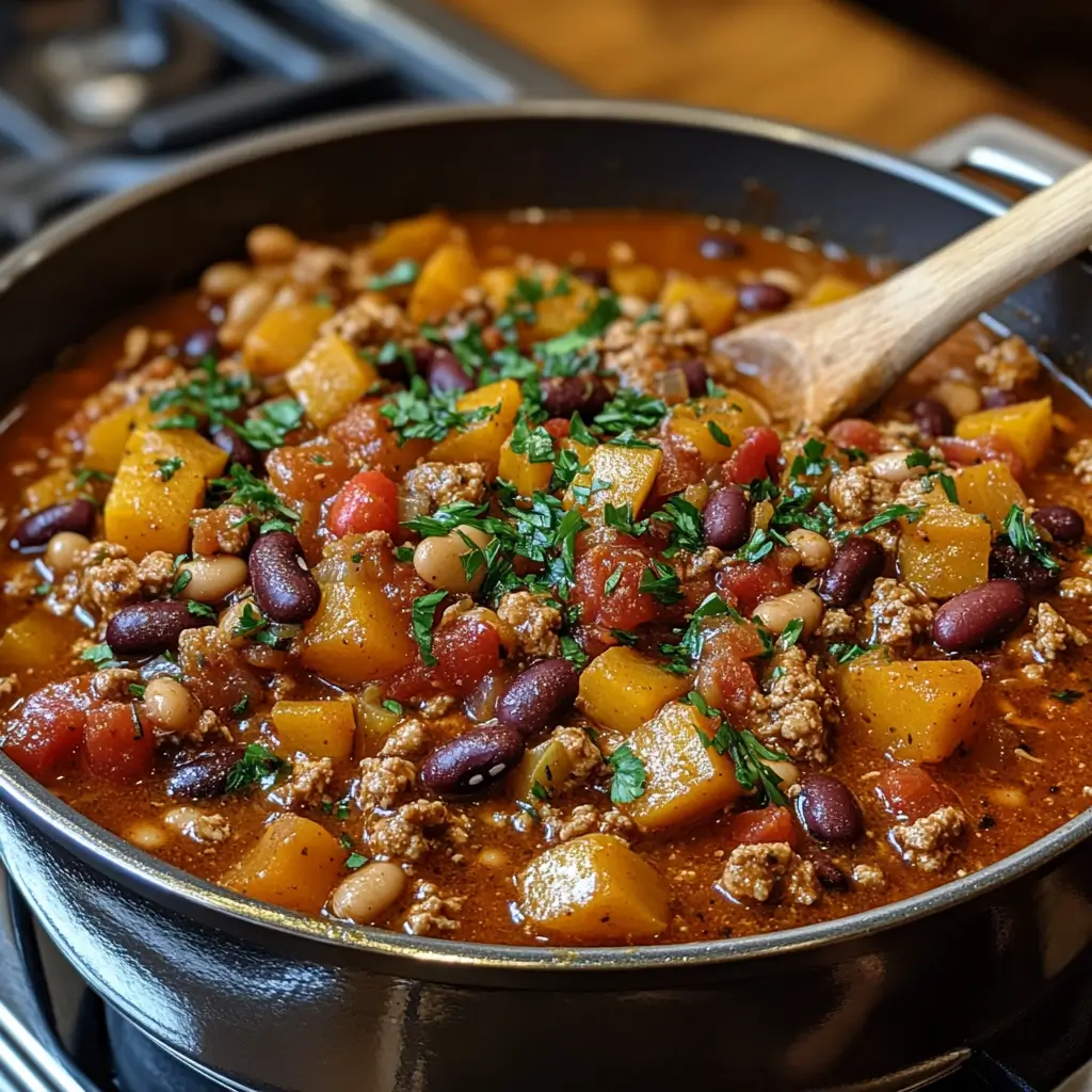 Fall-Harvest-Ground-Turkey-Chili-Preparation