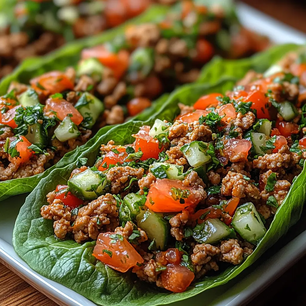Greek Ground Turkey Lettuce Wraps with Tzatziki (Low Carb & Fresh ...