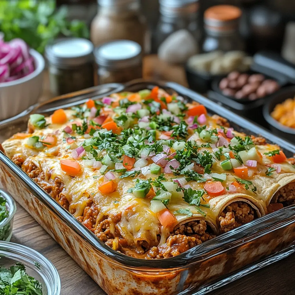 Ground-Turkey-Enchilada-Casserole-Preparation