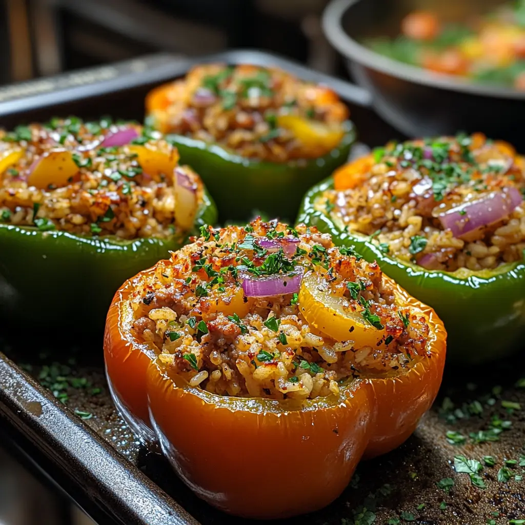 Ground-Turkey-Stuffed-Bell-Peppers-Preparation