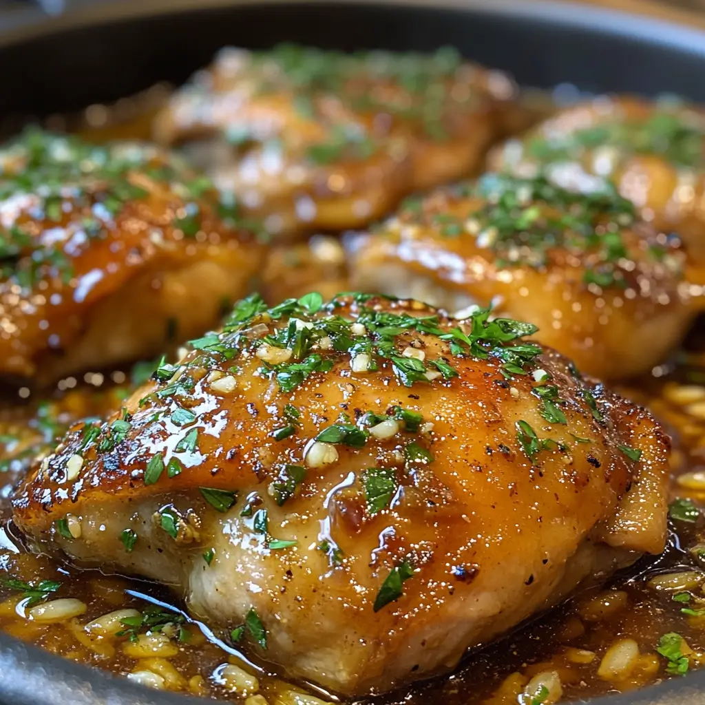 One-Pot-Honey-Garlic-Chicken-Thighs-Rice-Dinner-Preparation