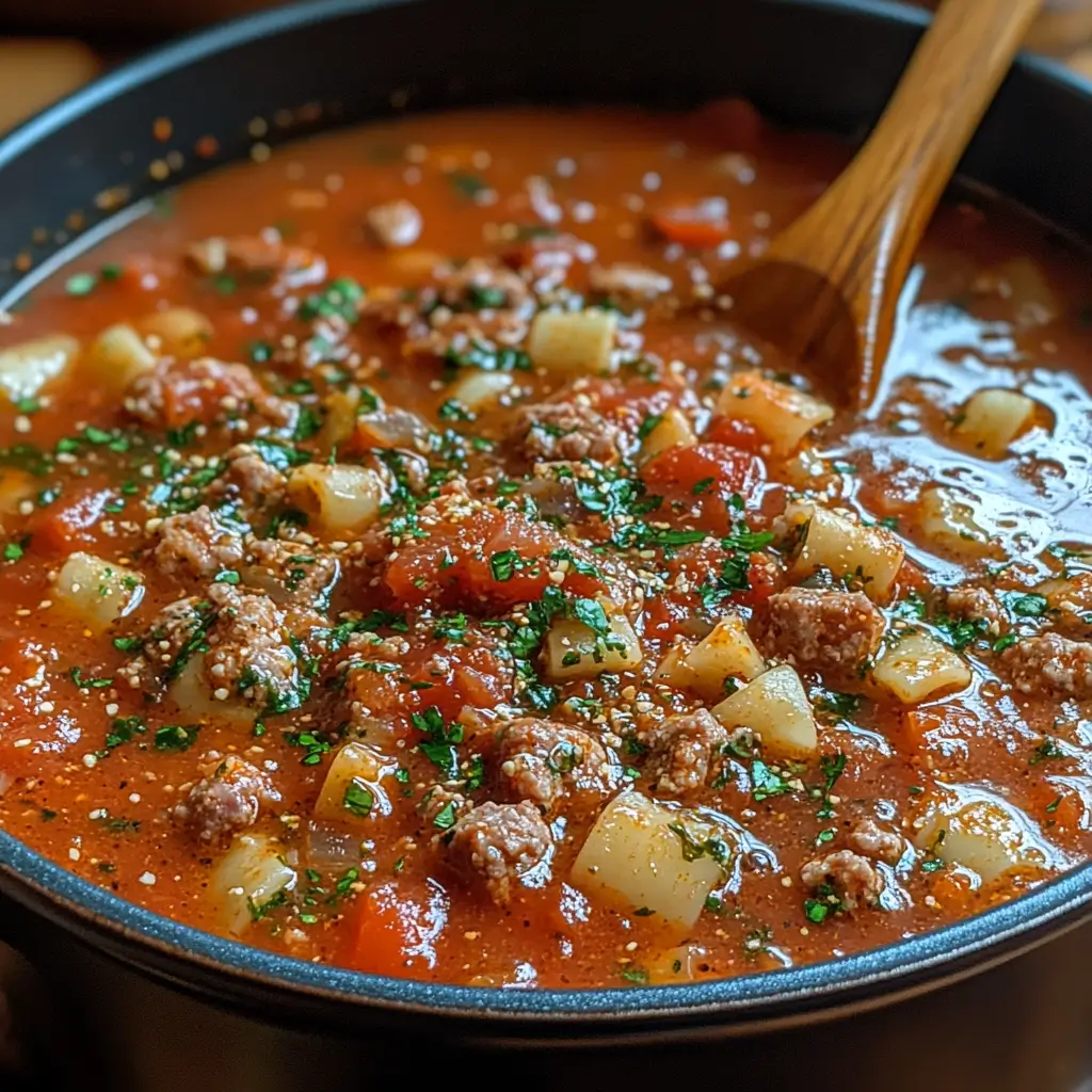 Spicy-Italian-Lasagna-Soup-with-Halal-Sausage-Preparation