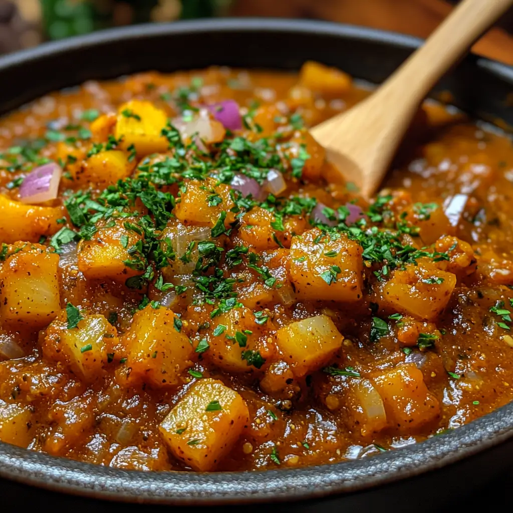 Creamy-Pumpkin-Soup-with-Garlic-Croutons-Preparation