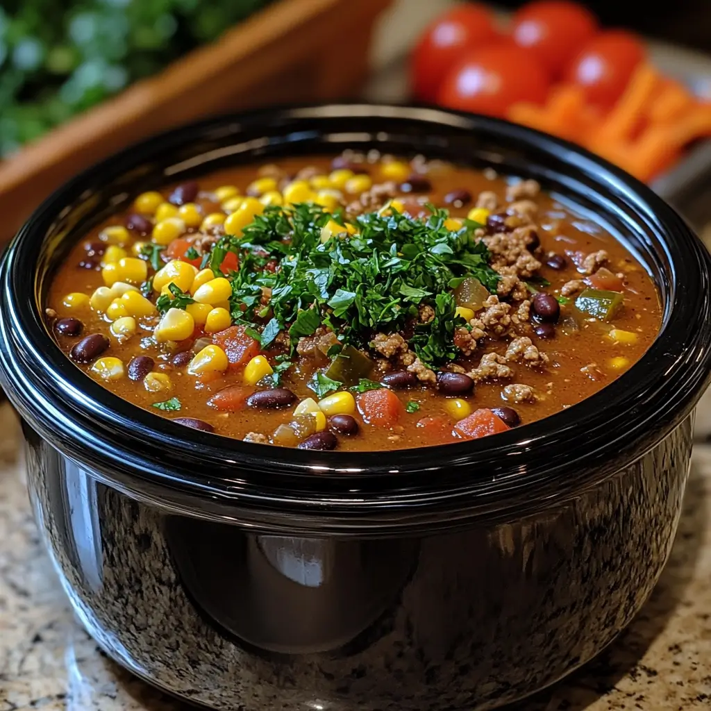 Dump-Go-Taco-Soup-–-Crockpot-Magic-Preparation