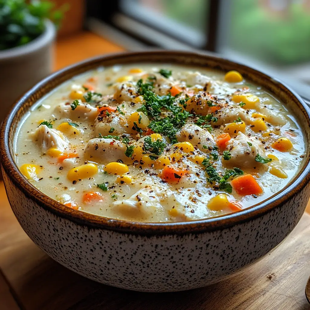 crockpot chicken corn chowder Final Dish
