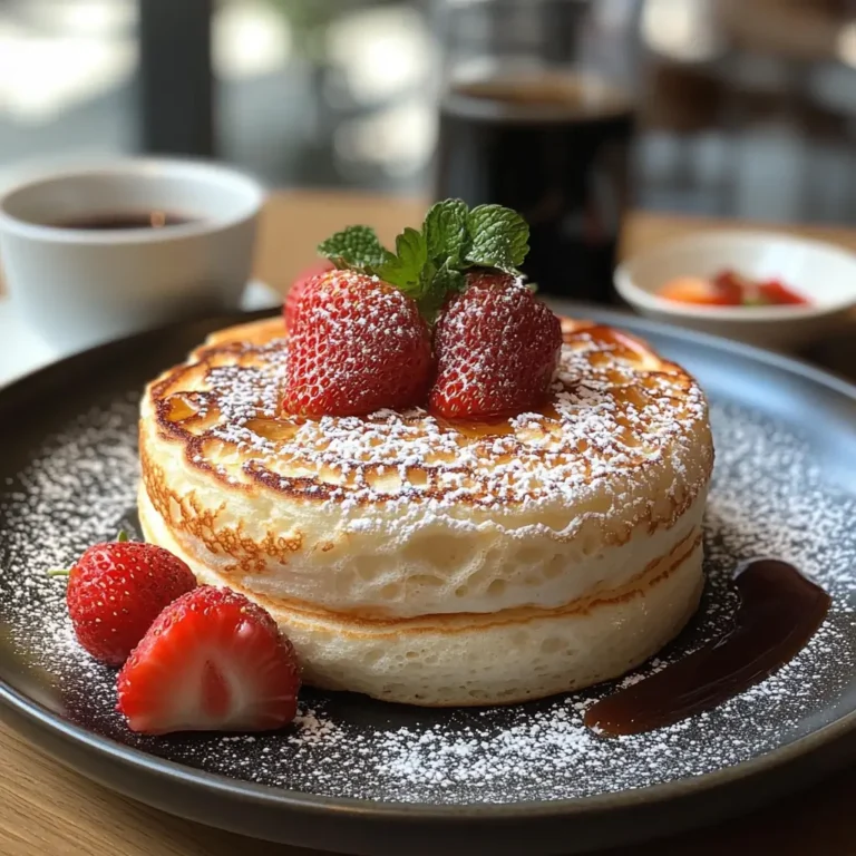 Japanese Soufflé Pancakes with Fluffy Texture