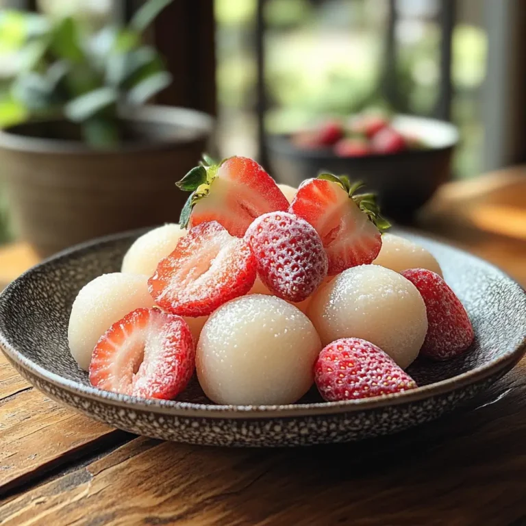 Japanese Strawberry Daifuku (Mochi with Fresh Fruit)