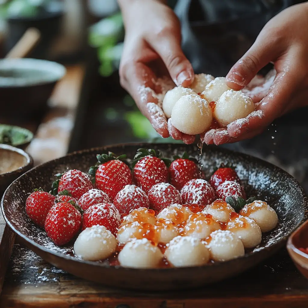 Japanese-Strawberry-Daifuku-Recipe-Preparation