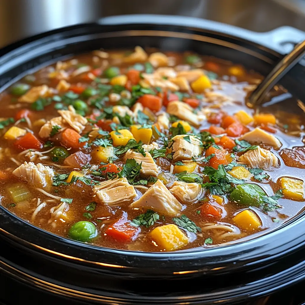 Slow-Cooker-Chicken-Noodle-Soup-Preparation