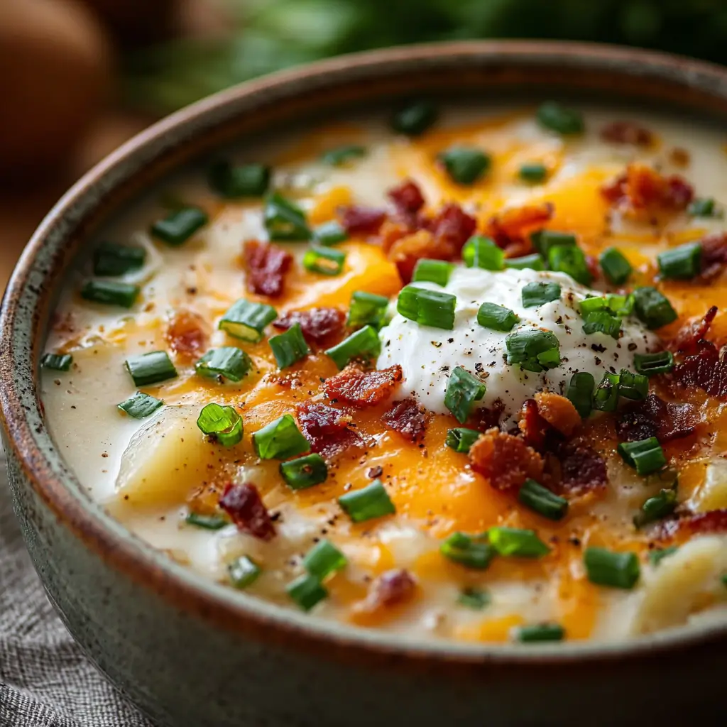 Slow Cooker Loaded Baked Potato Soup Recipe