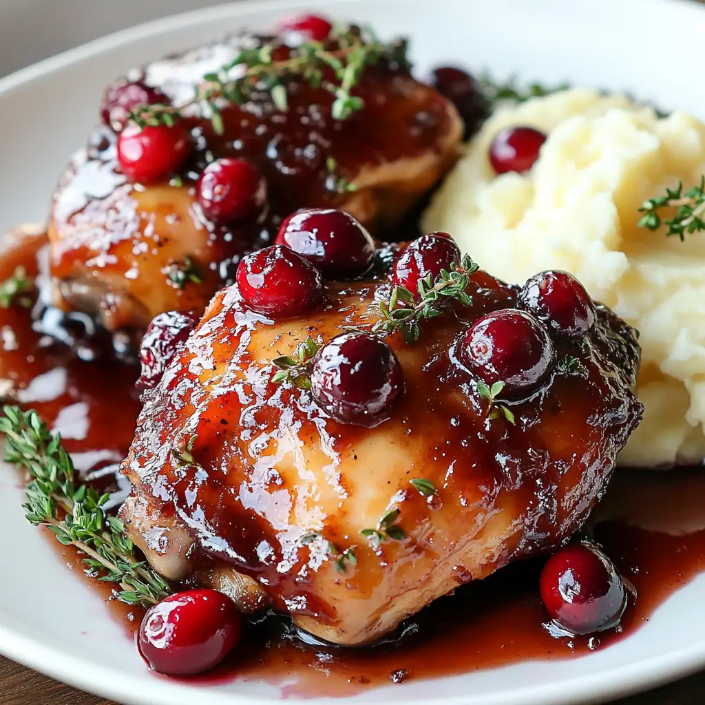 Crockpot Cranberry Glazed Chicken – Festive, Easy & Flavorful