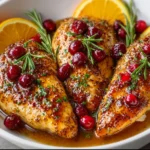 Crockpot Maple Orange Cranberry Chicken