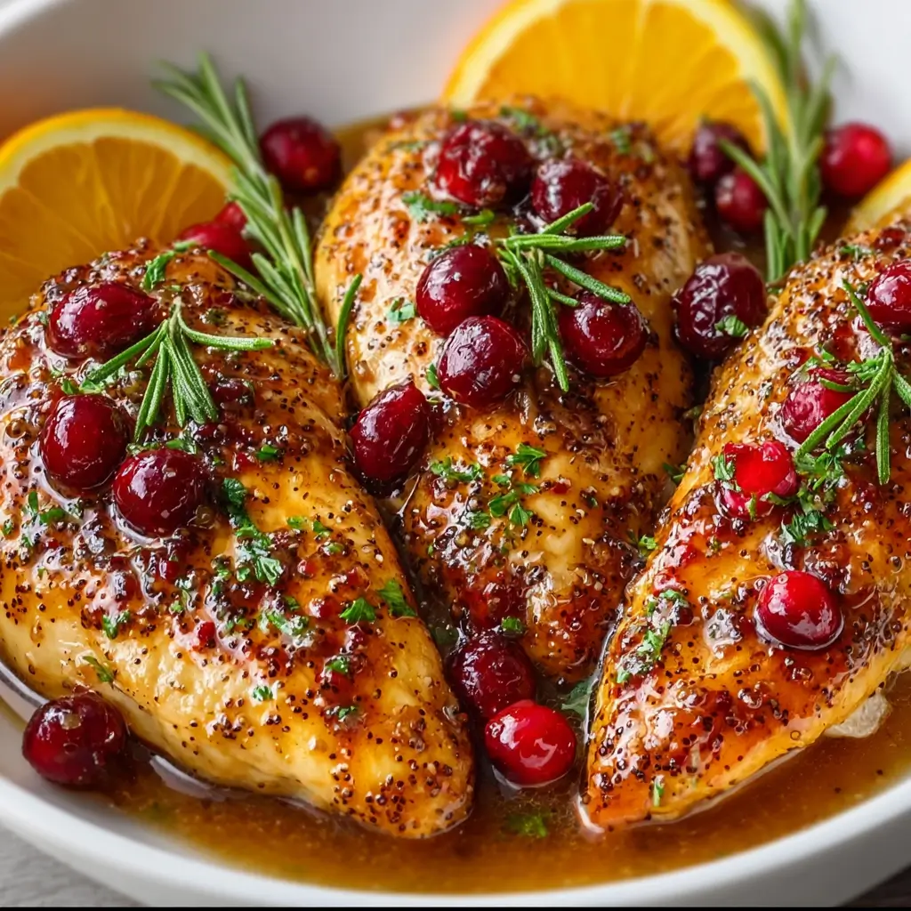 Crockpot Maple Orange Cranberry Chicken