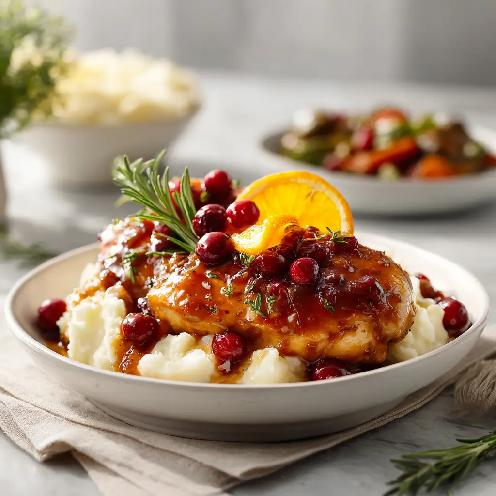 Serving ideas for Crockpot Maple Orange Cranberry Chicken with sides