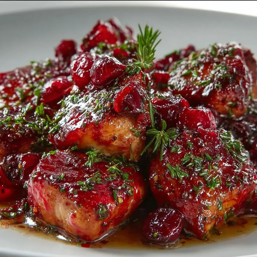 Holiday Cranberry Herb Chicken Feast Final Dish