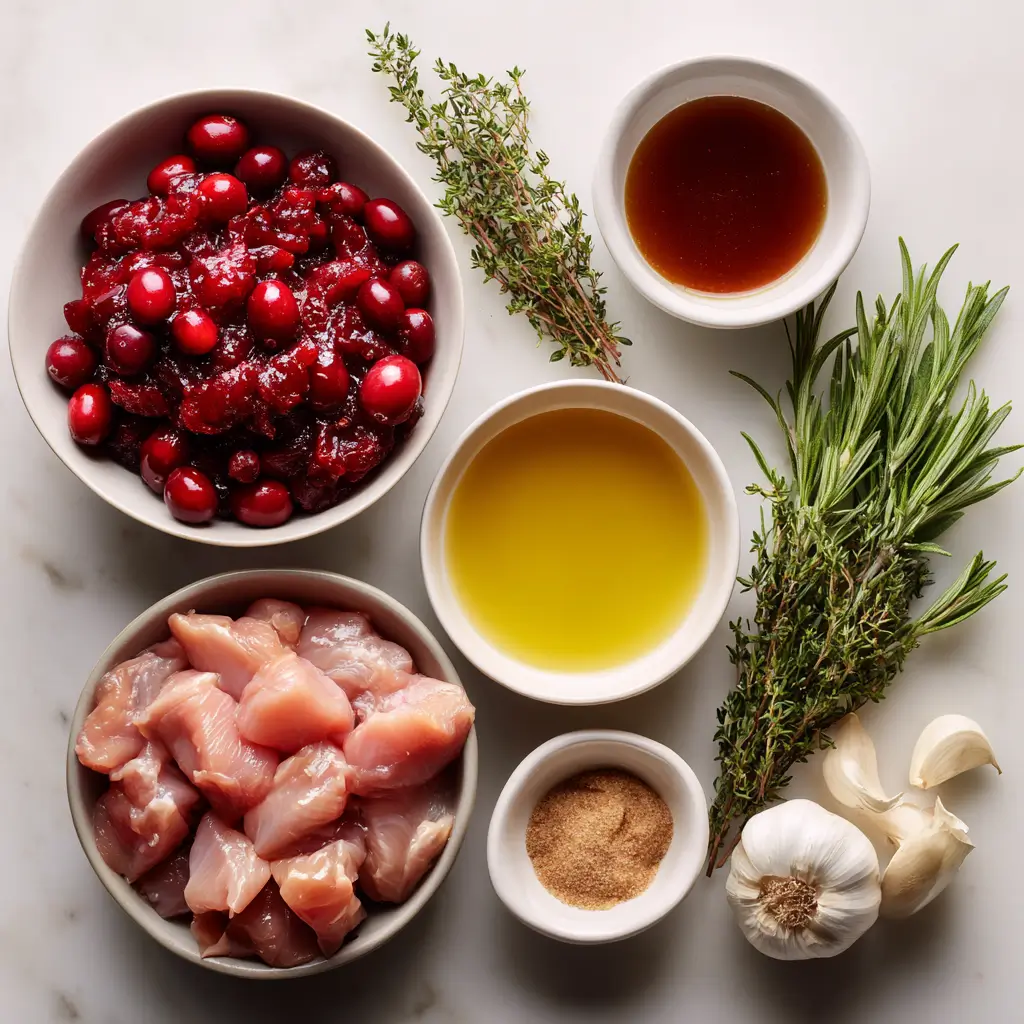 Holiday Cranberry Herb Chicken Feast Ingredients