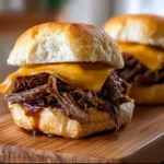 Slow Cooker Beef & Cheddar Sandwiches Recipe