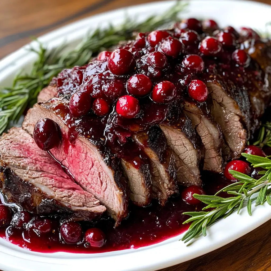 Cranberry Balsamic Ribeye Roast Recipe