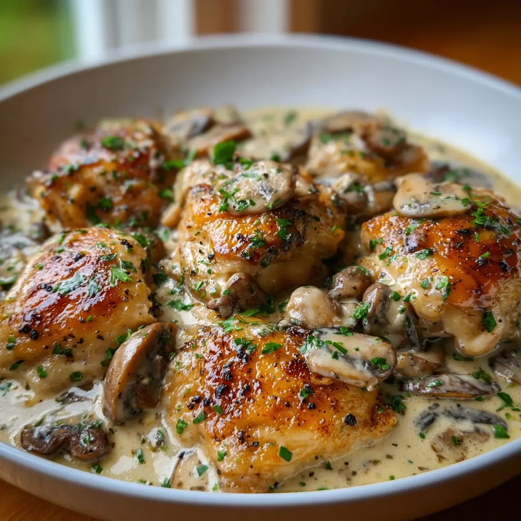 Creamy Chicken & Mushroom One Pot Final Dish