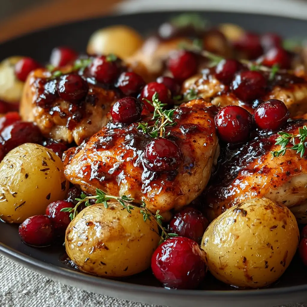 One Pot Cranberry Orange Chicken & Potatoes