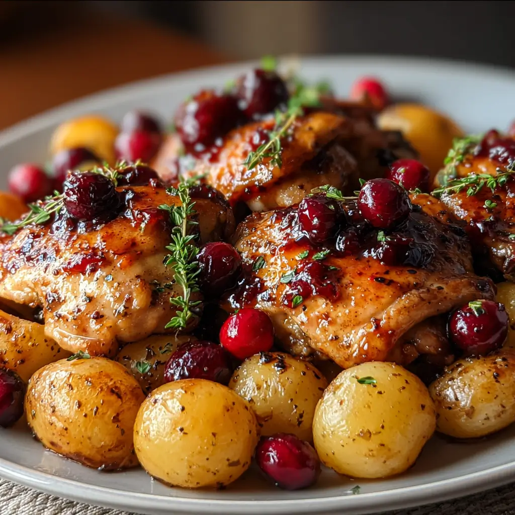One Pot Cranberry Orange Chicken & Potatoes Recipe