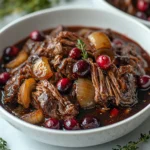 slow cooker cranberry balsamic beef roast