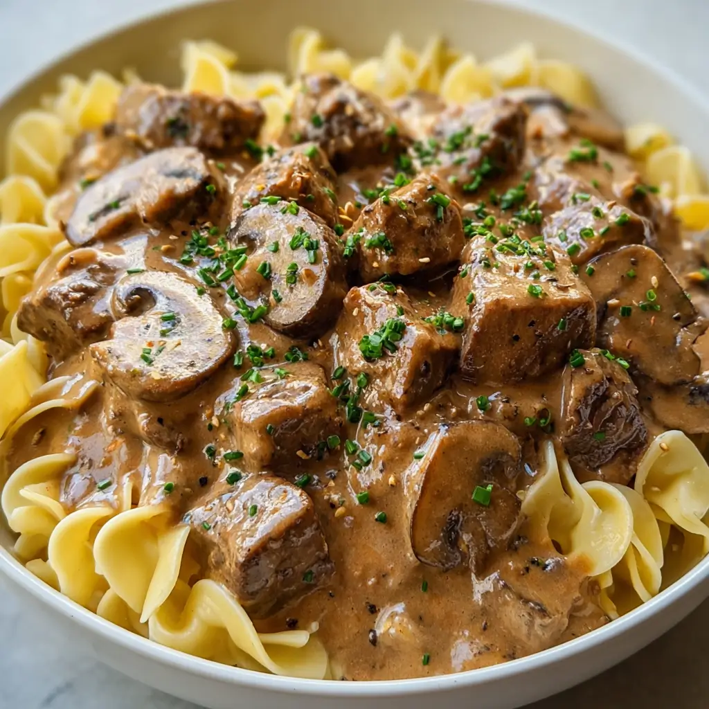 Creamy Beef Stroganoff Recipe