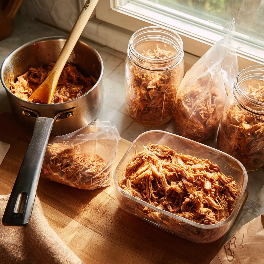 storing and reheating slow cooker bbq chicken breast