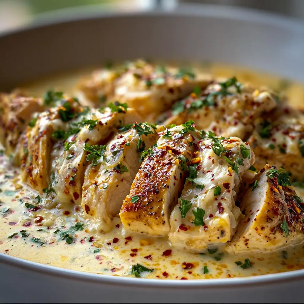 Slow Cooker Cheesy Garlic Chicken Recipe